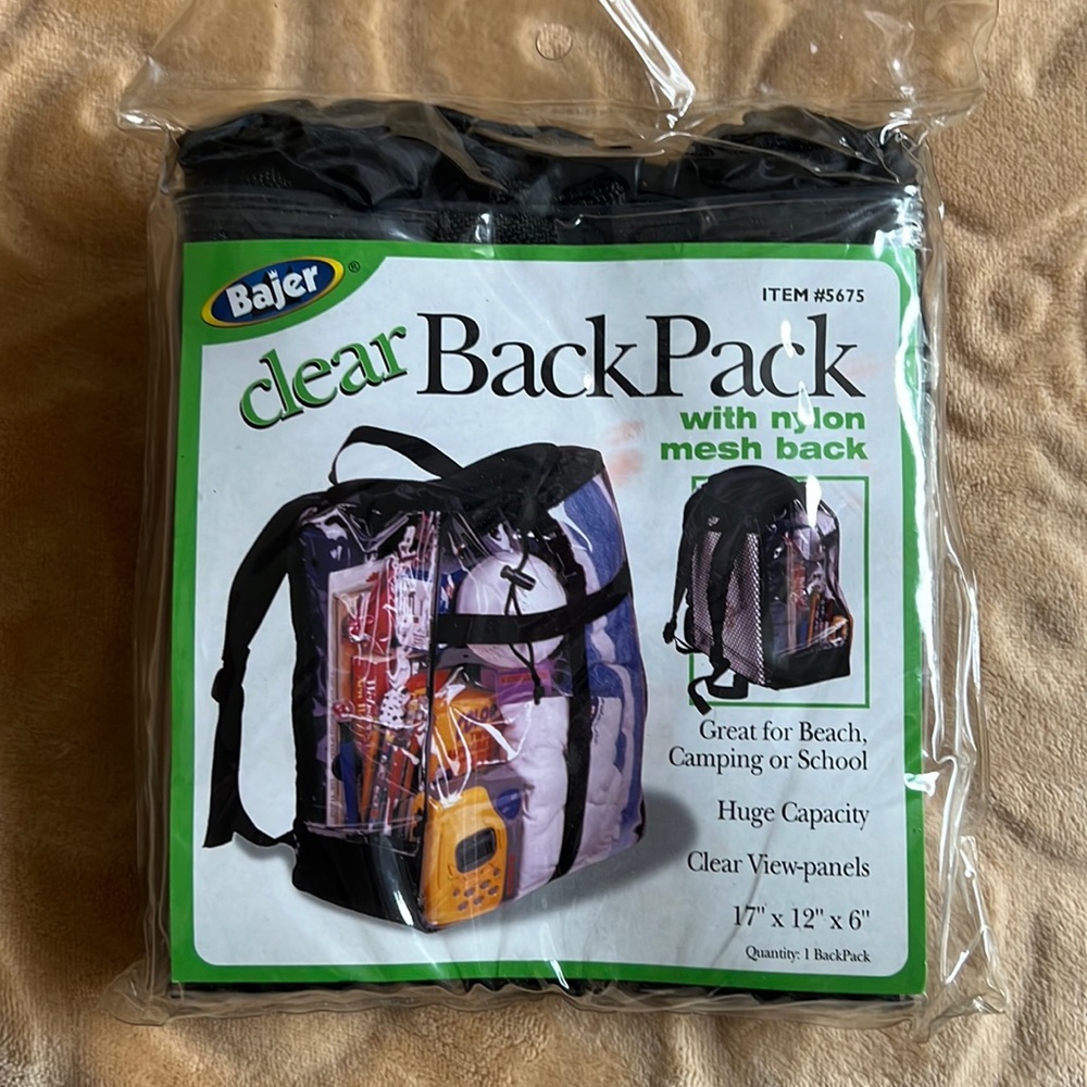 Bajer Mesh Clear Back Pack